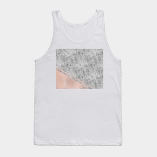 Venice marble and rose gold faux foil Tank Top